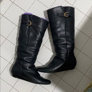INTYCE BLACK LEATHER BOOTS